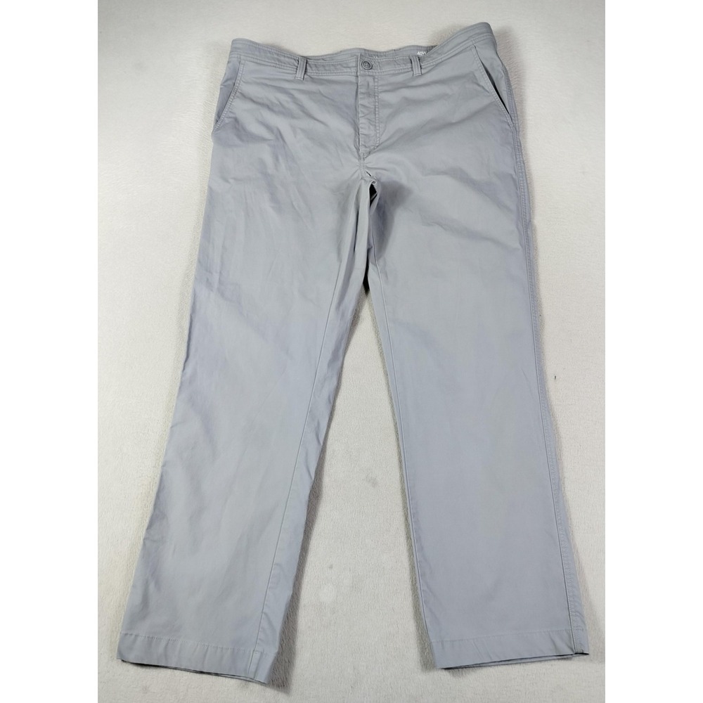 Roundtree & Yorke Pants Mens 40 Gray Straight Fit Stretch Microfiber Performance